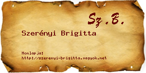 Szerényi Brigitta névjegykártya